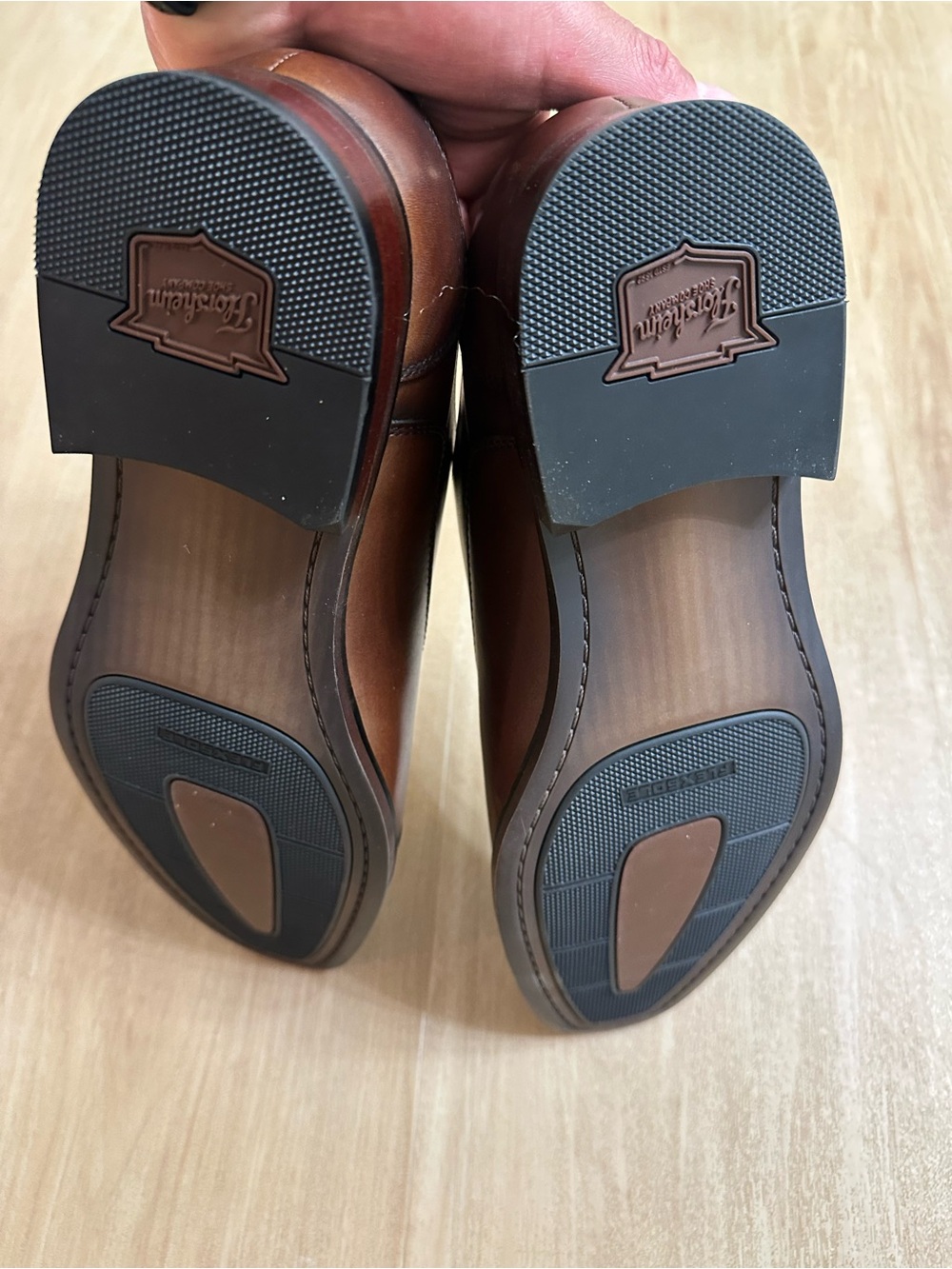 Florsheim Brown Leather Cap-Toe Derby Dress Shoes - Picture 6 of 11